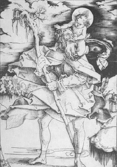 BALDUNG GRIEN, Hans St Christopher oil painting image